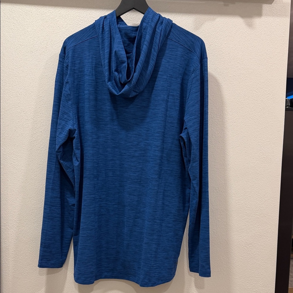 Blue Hooded Men's Shirt - Picture 2 of 4